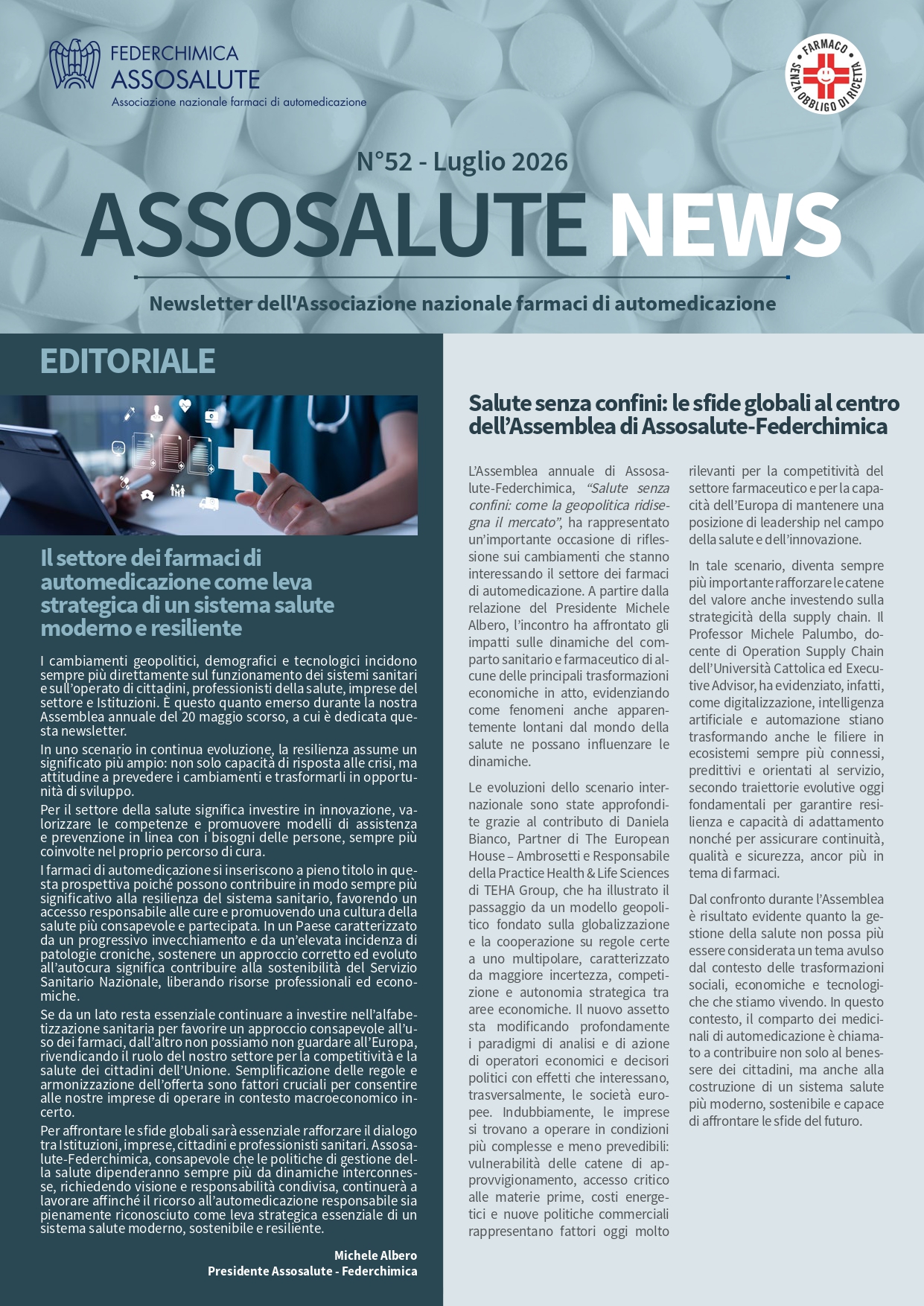 Newsletter Assosalute - Luglio 2026