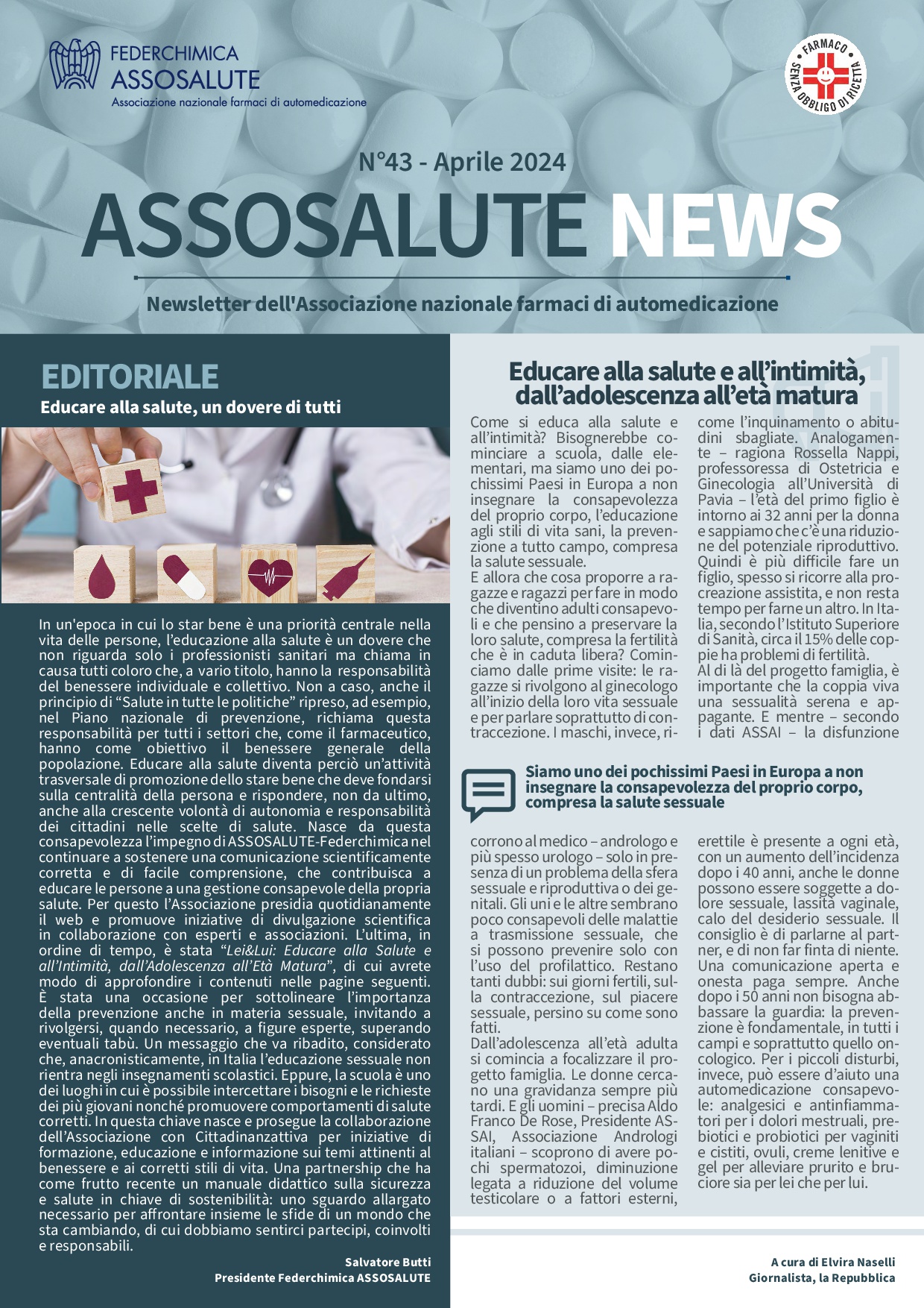 Newsletter Assosalute - Aprile 2024