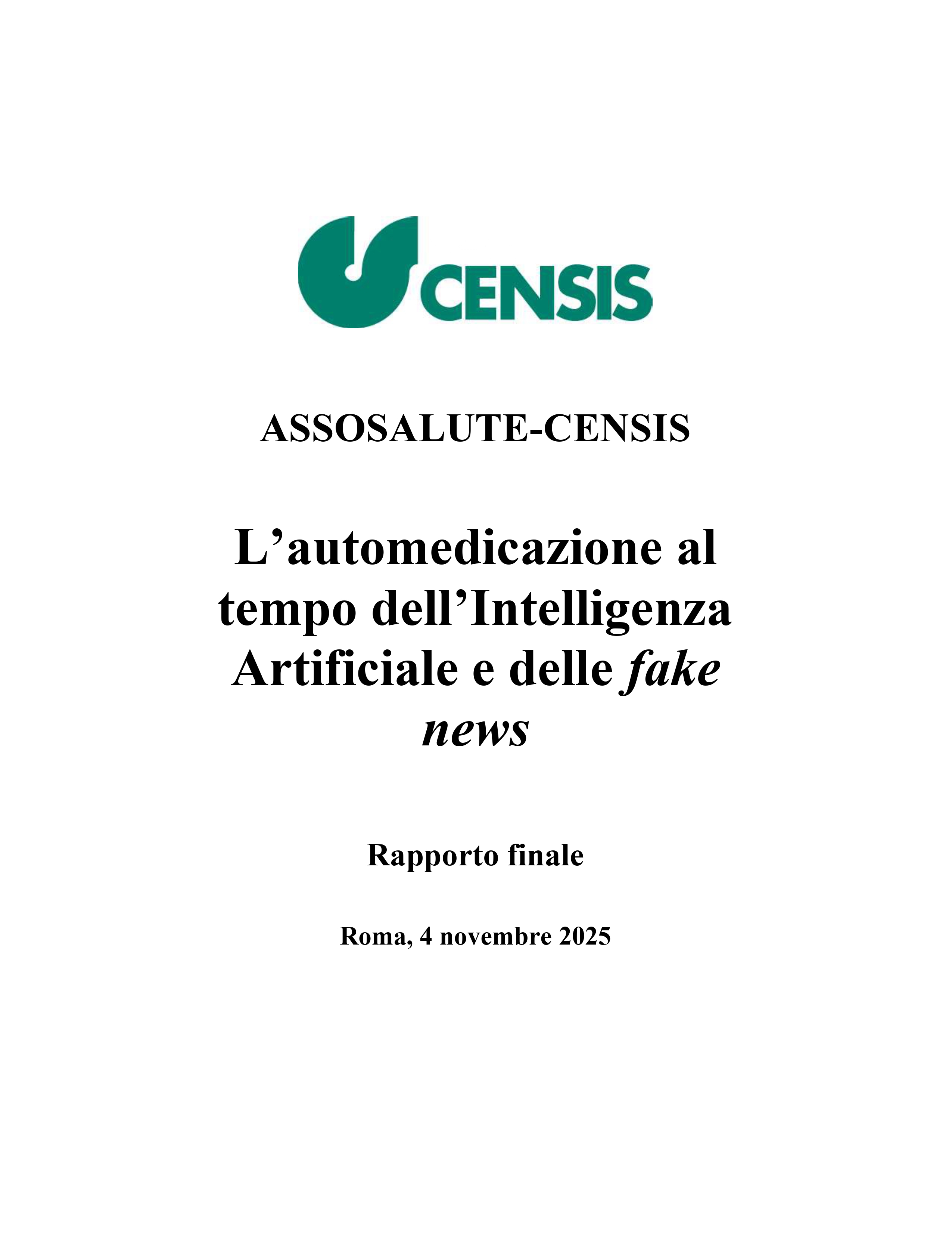 L’automedicazione al tempo dell’Intelligenza Artificiale e delle fake news