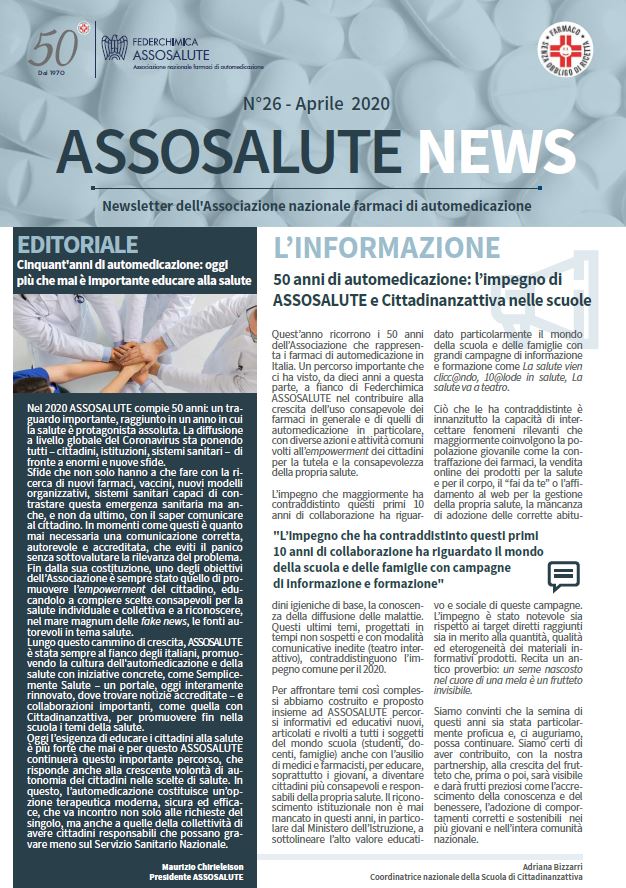 Newsletter ASSOSALUTE - Aprile 2020