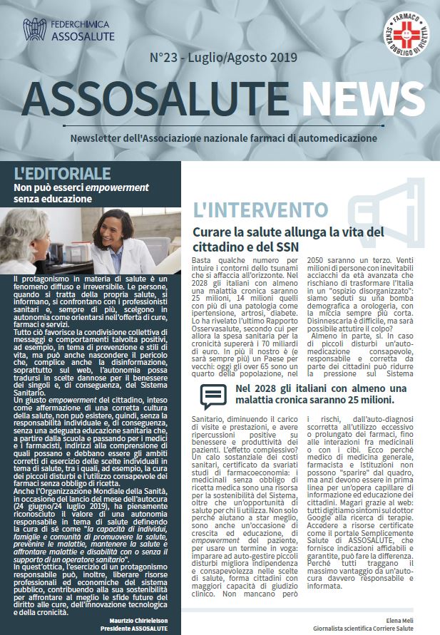 Newsletter ASSOSALUTE - Luglio-Agosto 2019