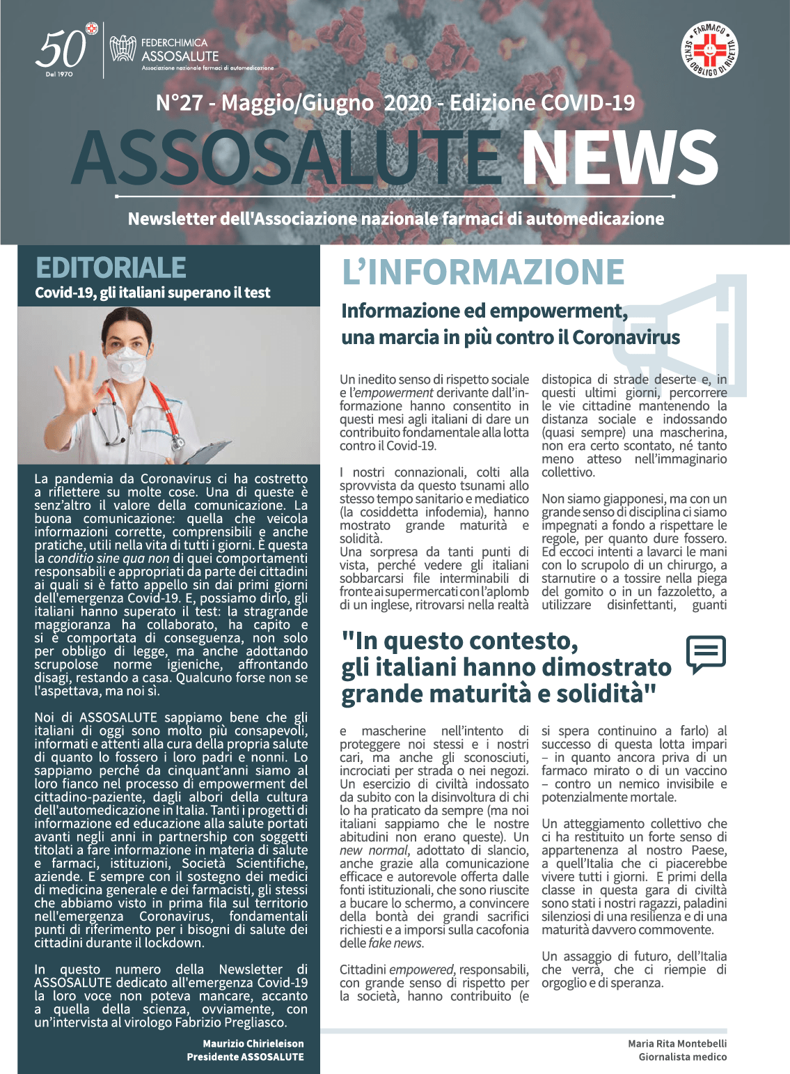 Newsletter ASSOSALUTE - Maggio/Giugno 2020 - Edizione COVID-19